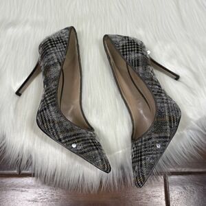 NEW Sam Edelman Women's Size 5 Sequin Plaid Tweed Hazel Pump‎ Heels